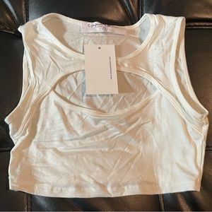 White Tank Crop Top